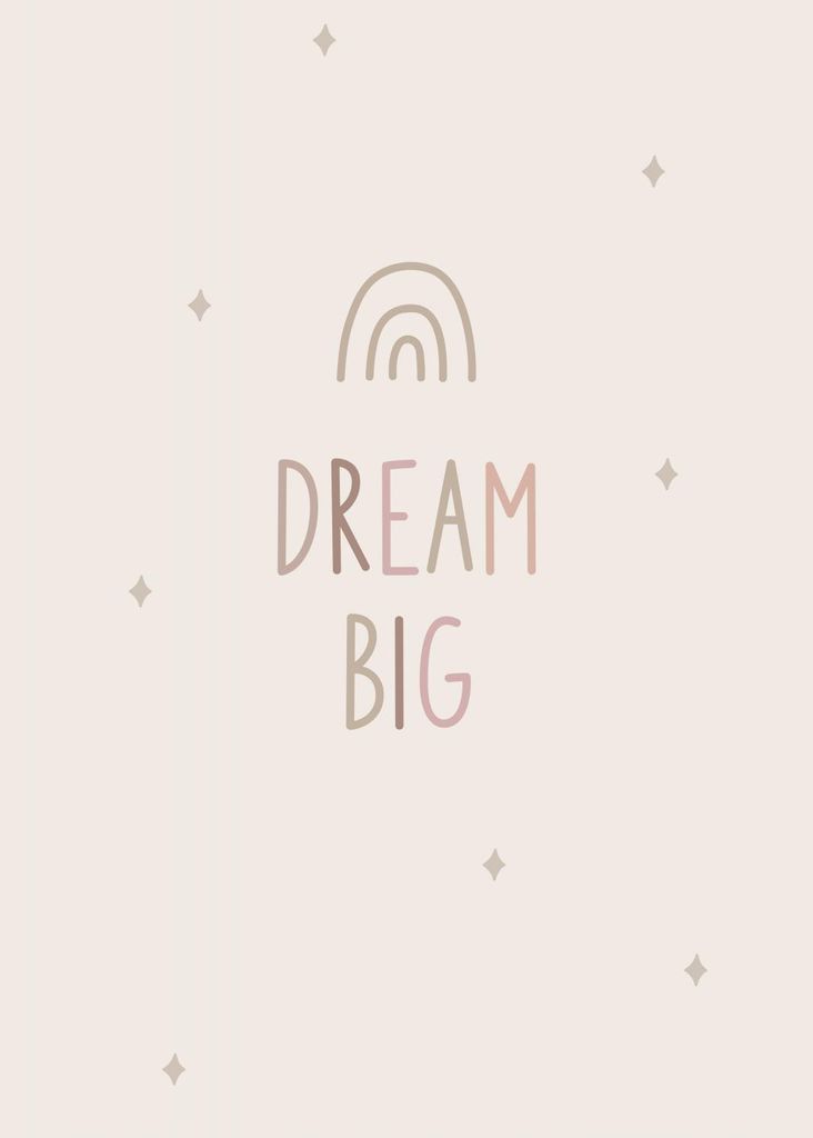Plakat 50x70cm Muster für Kinder, Mädchen und Jungen - DreamBig