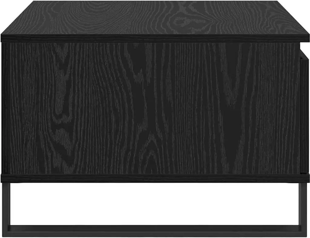 SYFAX™ Tavolino Quadrato con Cassetto Rovere Nero - Salvaspazio Moderno - 5