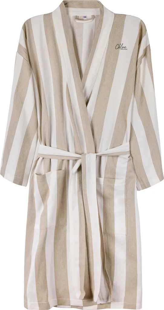 Peignoir pour Sauna et Hammam Vinga Ornos Beige Taille L-XL Très Léger
