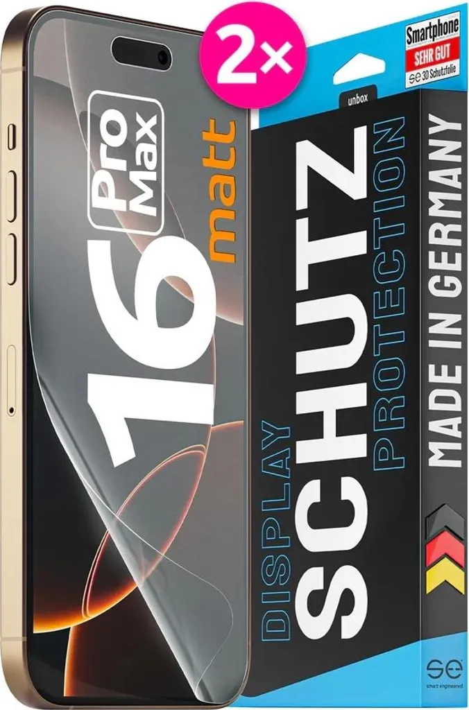 smart engineered SE0-F0102-0526-24-M 3D Film Protection iPhone 16 Pro Max