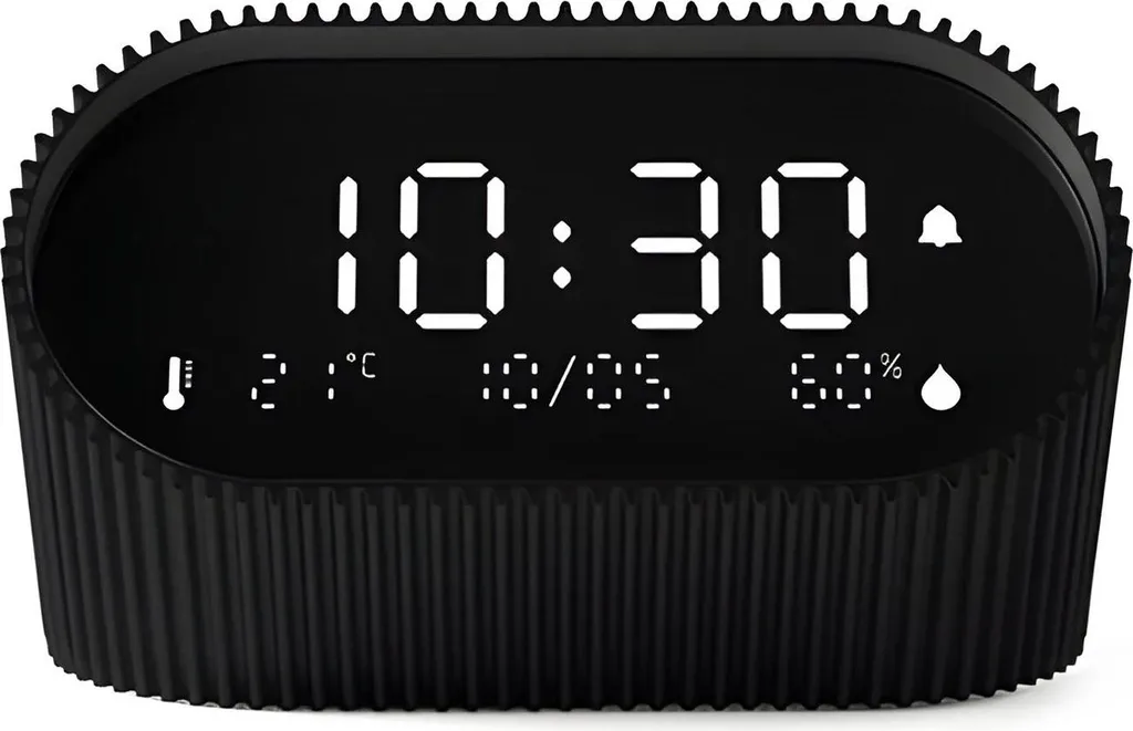 Réveil Lexon Ray Clock LR155MN3 noir mat avec fonction snooze tactile