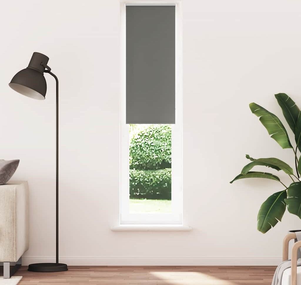 Verdunkelungsrollo Grau 55x210 cm Stoffbreite 50,7 cm Polyester