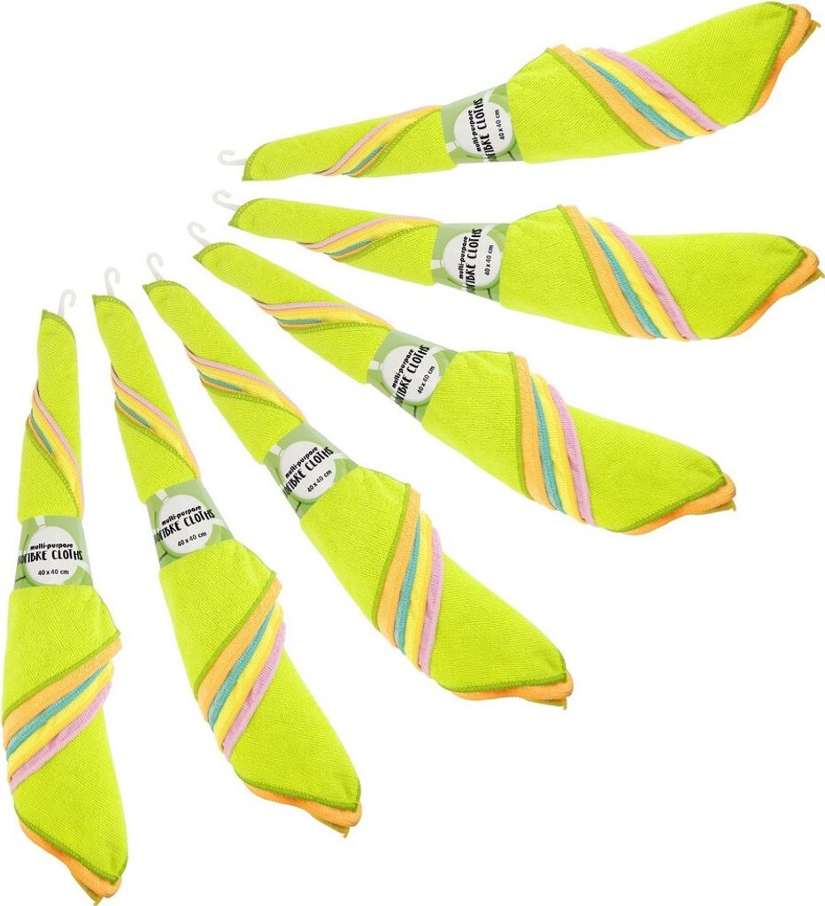 LEVIATAN 30 Stück Microfasertücher Microfaser Reinigungstücher Allzwecktücher, Microfiber, Multifarbe, 40x40cm