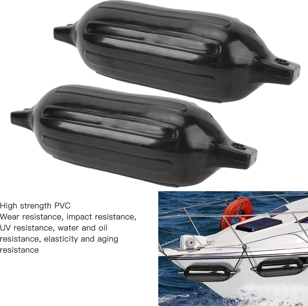 Défense de bateau noire robuste en PVC marin avec œillets renforcés - 5