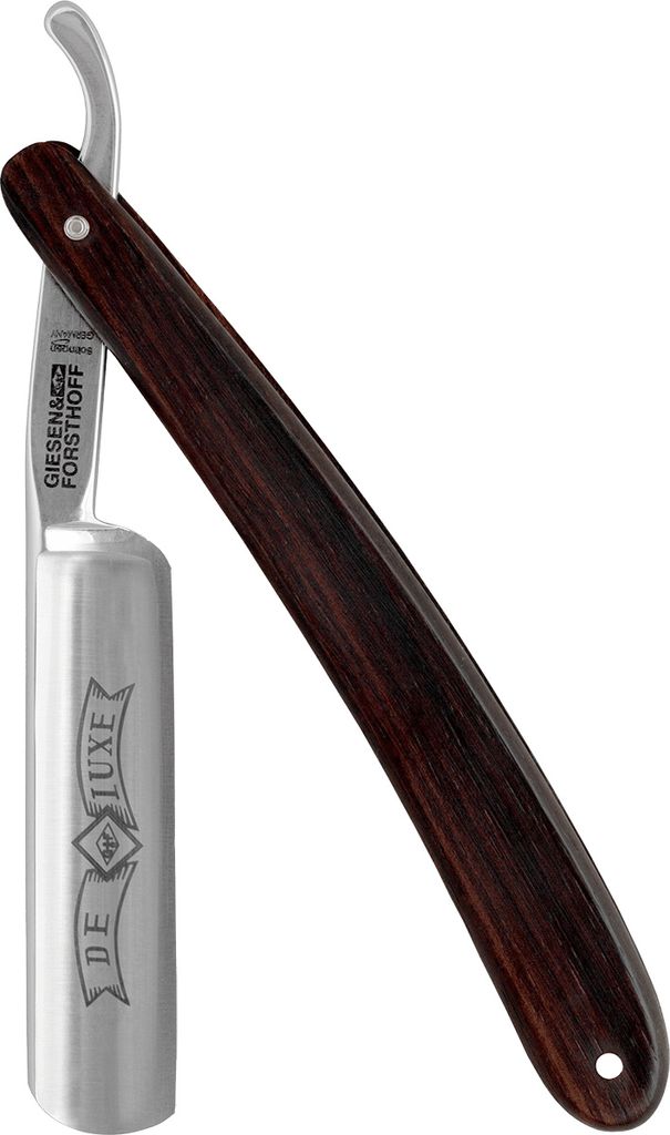 Rasiermesser 5/8 cs »Deluxe« mit Rosenholzschale.