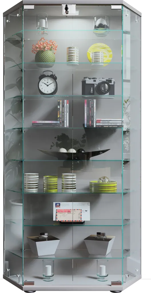 Vitrine Anti-Poussière Murale en Verre Meuble Cenila XL