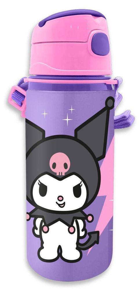 Hello Kitty Kuromi Aluminium-Trinkflasche mit Strohhalm und