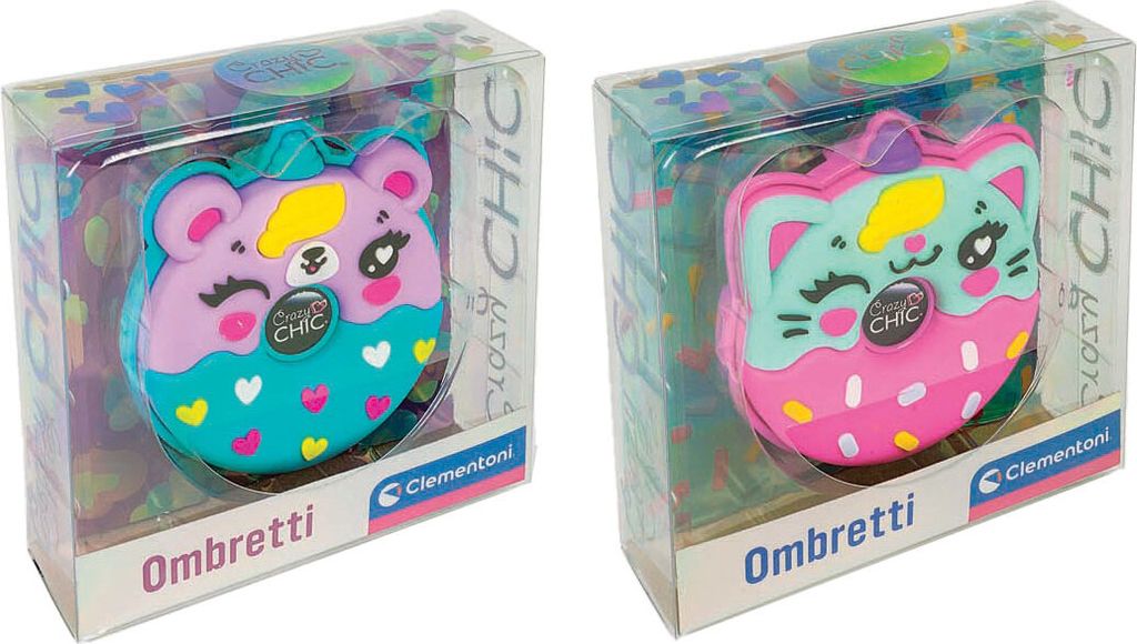Clementoni Crazy Chic Lidschatten Tiere Donut Blau Rosa