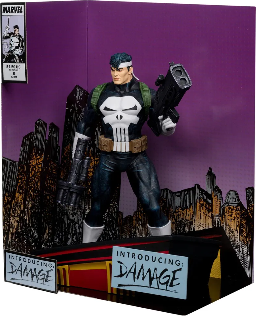 Figurine Punisher McFarlane Toys Marvel 1/6 de 26 cm avec décor