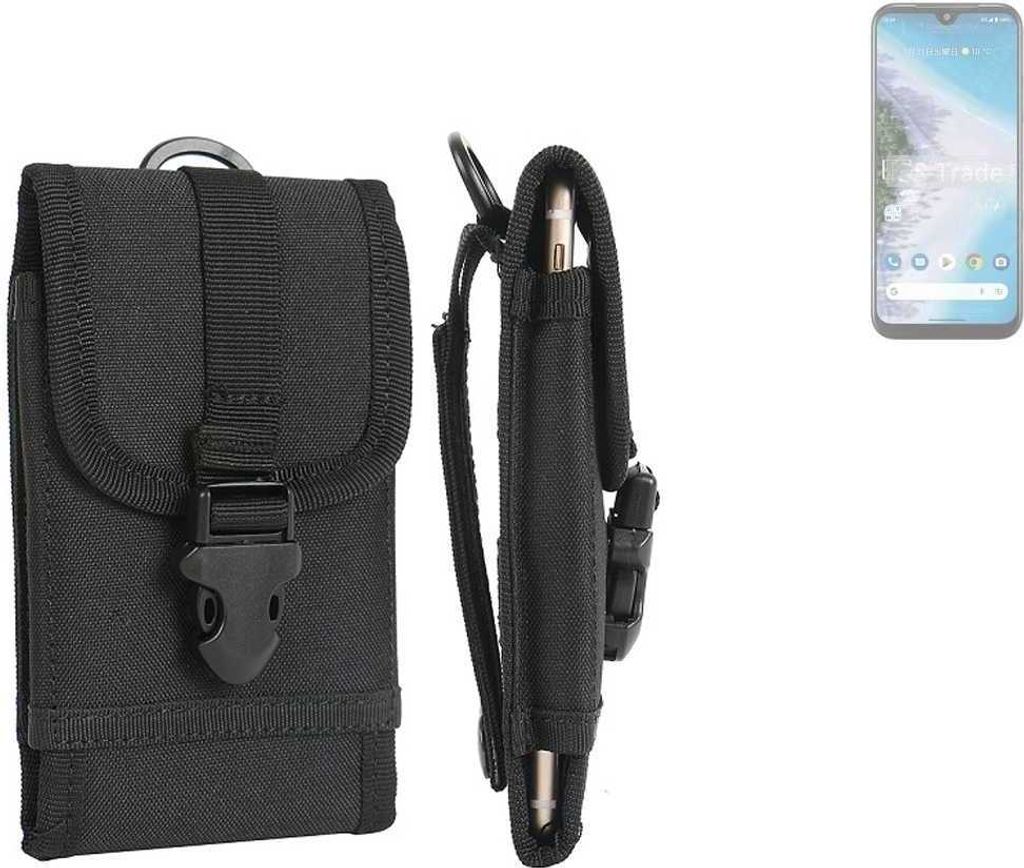 K-S-Trade Holster Handy Hülle kompatibel mit Kyocera Android One S10 Holster Handytasche Gürtel Tasche Schutz Hülle Robust Outdoor schwarz