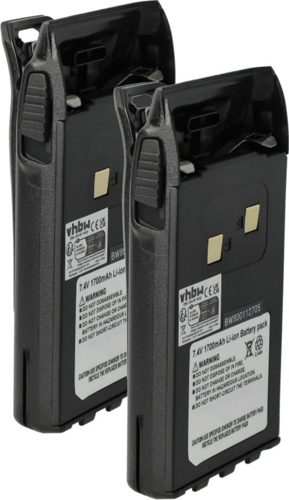 vhbw 2x Akku kompatibel mit Wouxun KG-UVD1P, KG-UV6D, Produktbild 