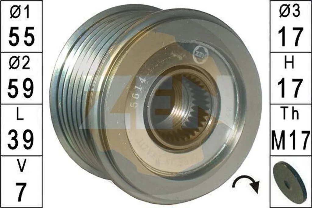 Supprimer bruits alternateur avec poulie ERA ZN5614 Pathfinder Qashqai