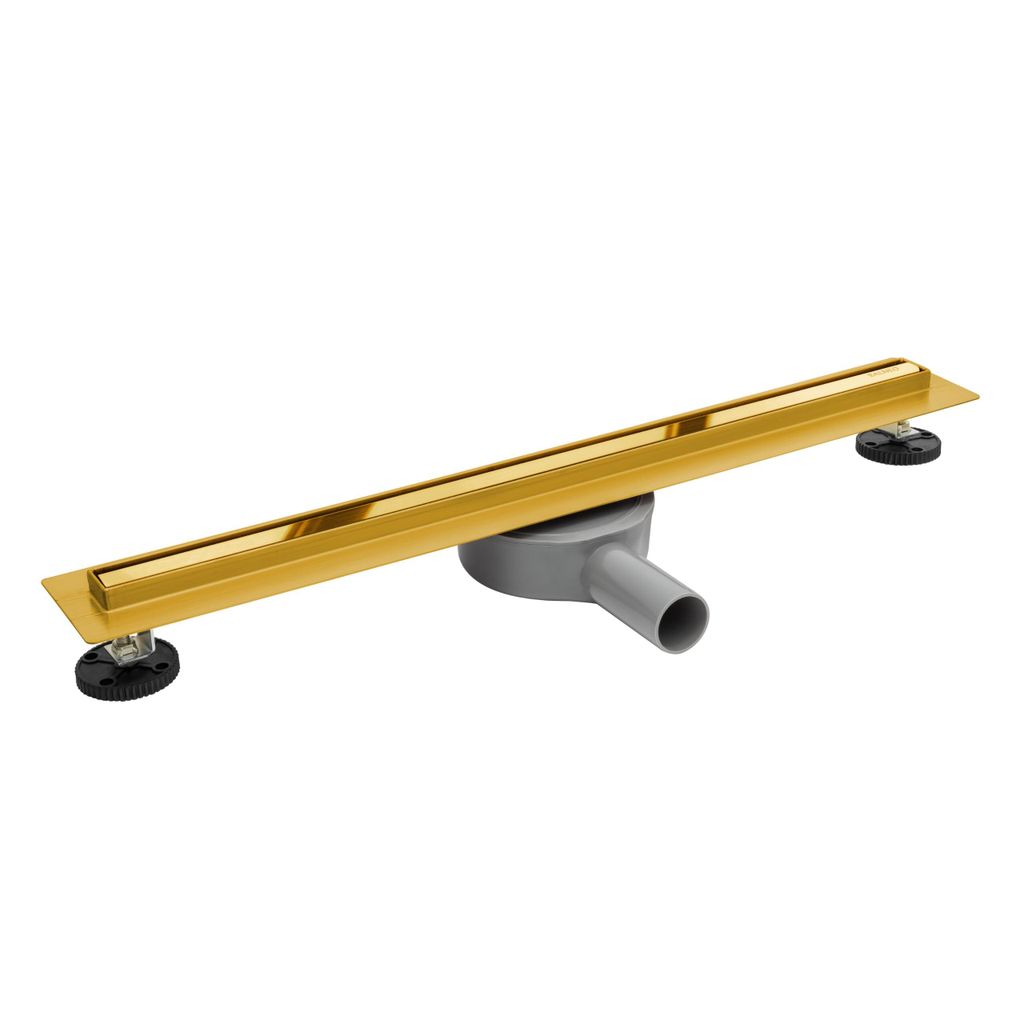 Balneo | Slim & Low Proline Spiegel Gold - 80 Cm - Linear - Edelstahl - Pvd Ablauf