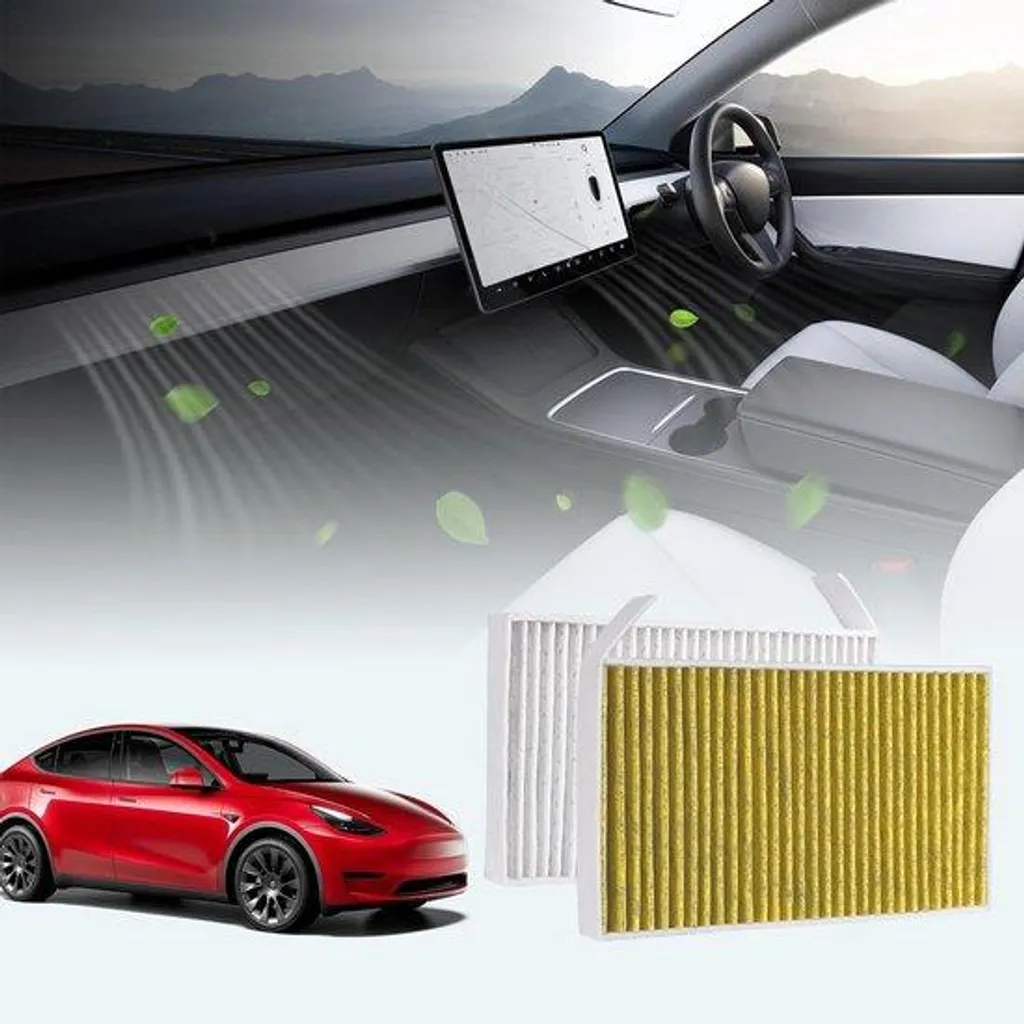 Purificateur d'Air Tesla Model 3 / Y Gen 2 - Charbon Actif Anti-Odeur