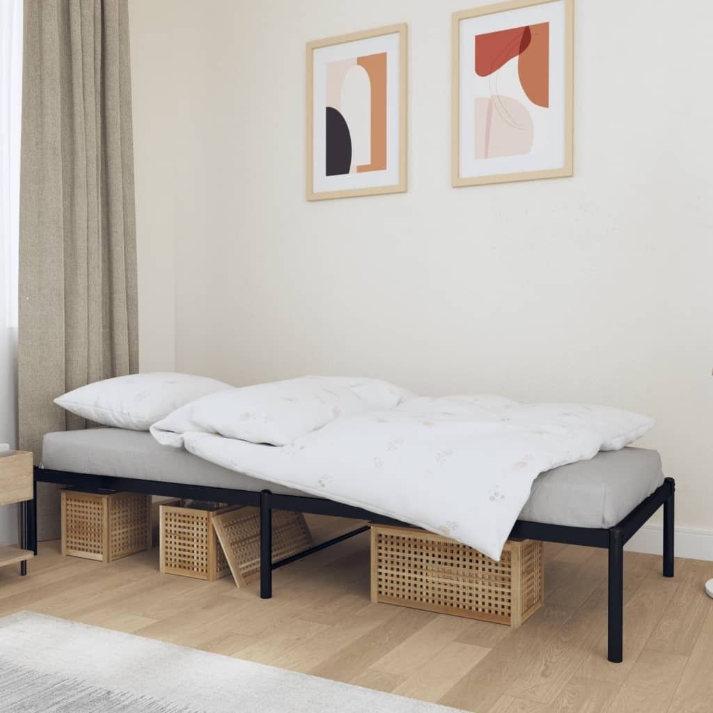 Maison Exclusive - Bettgestell Metall Schwarz 75x190 cm