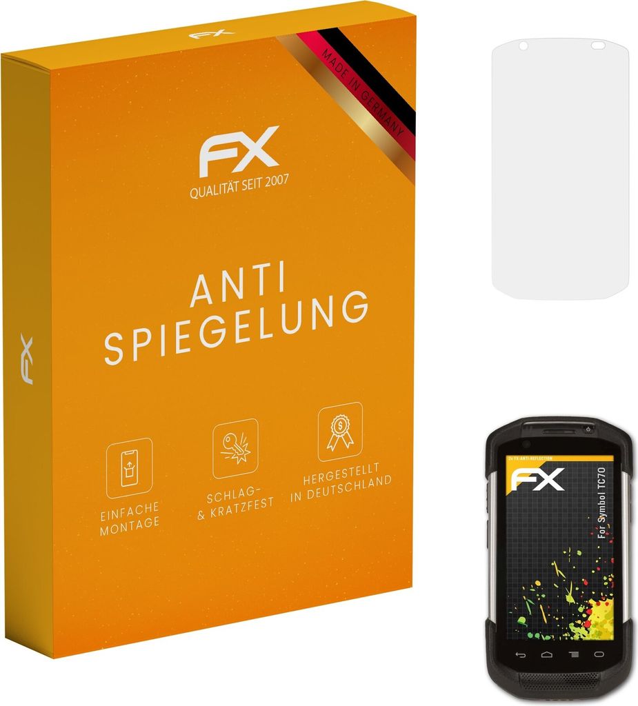 atFoliX FX-Antireflex 2x Schutzfolie kompatibel mit Symbol TC70 Displayfolie