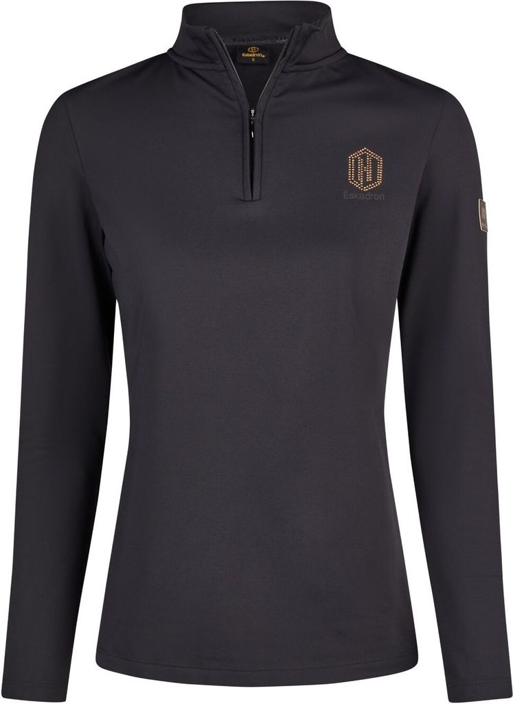 Eskadron HERITAGE Half-Zip-Shirt, Damenshirt, Shirt Größe - L Farbe - black