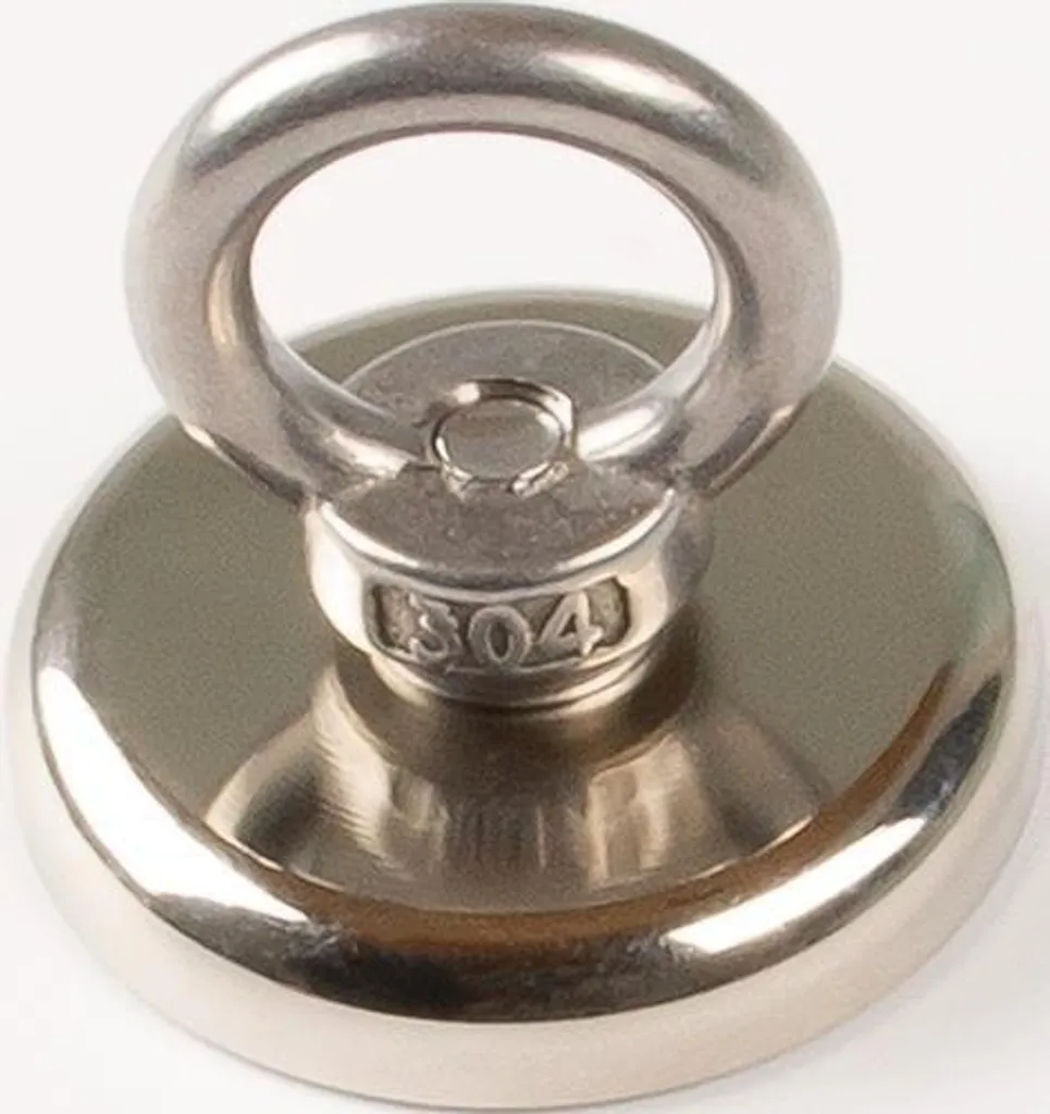 Aimant de levage avec crochet œillet 40mm Eichner en métal zingué
