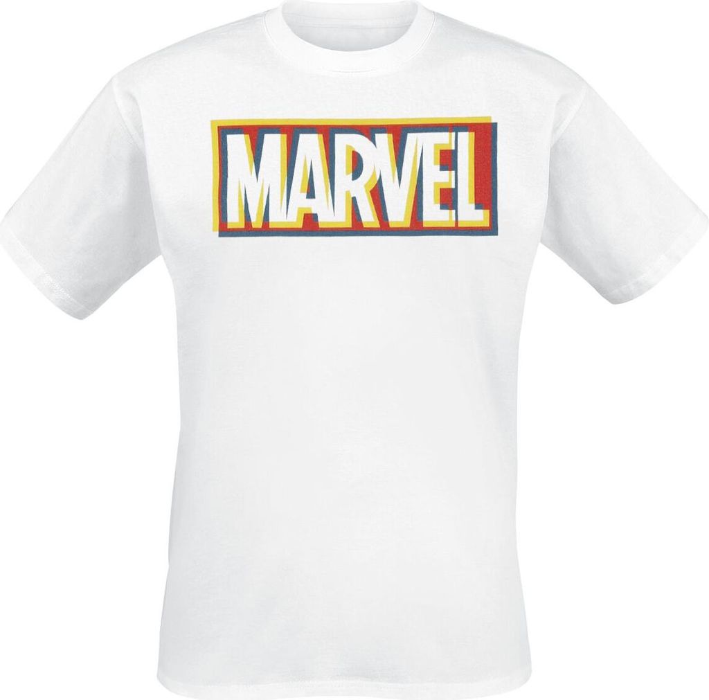 Marvel T-Shirt Herren Glitch Logo weiß S