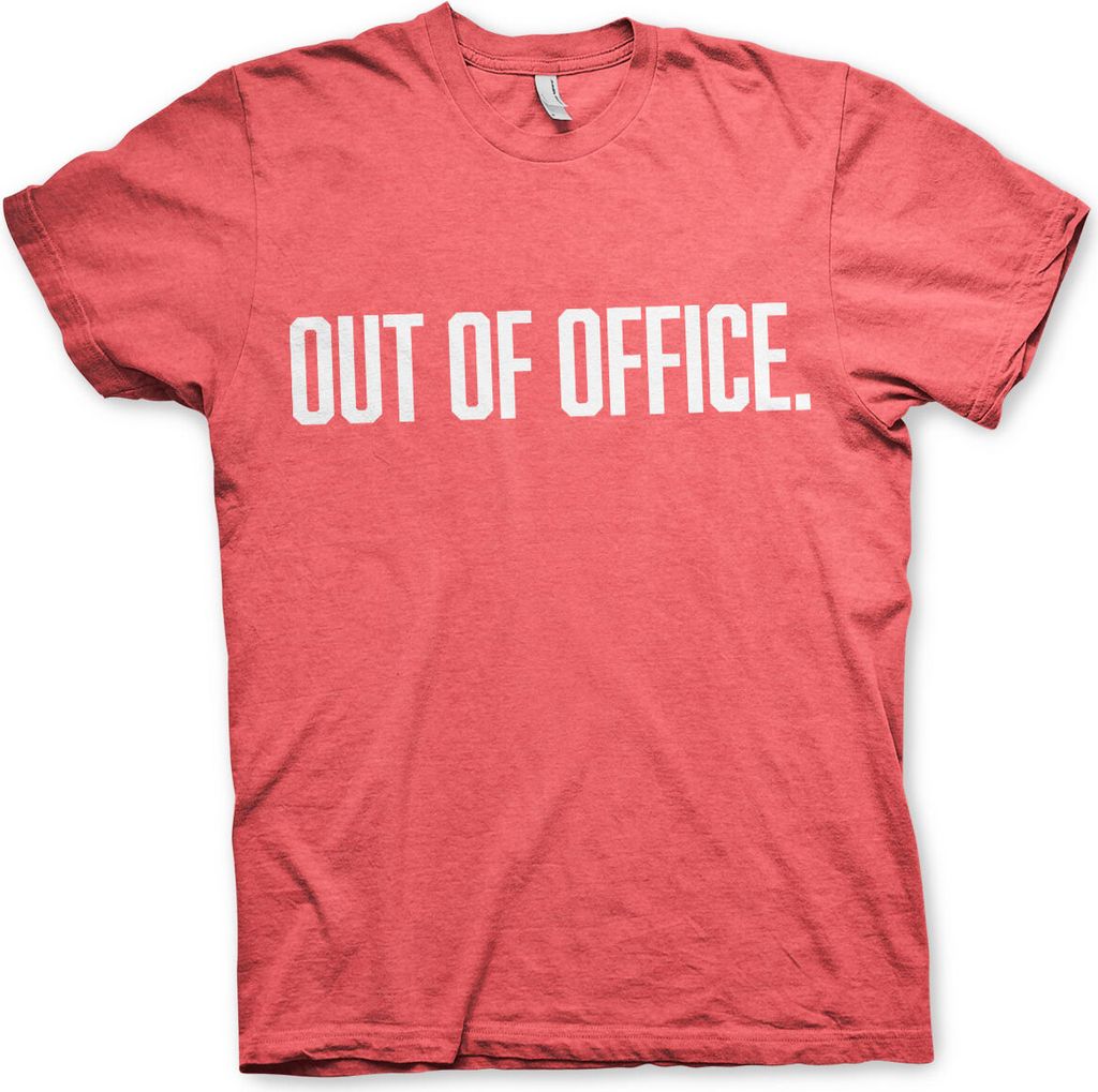 OUT OF OFFICE T-Shirt - Medium - Red-Heather