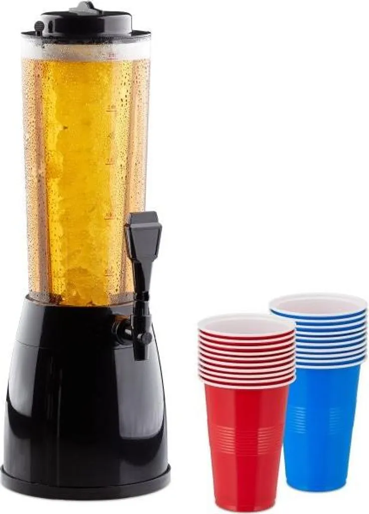 Colonna Birra 3L con 20 Bicchieri - Il Kit Definitivo per Party e Bar