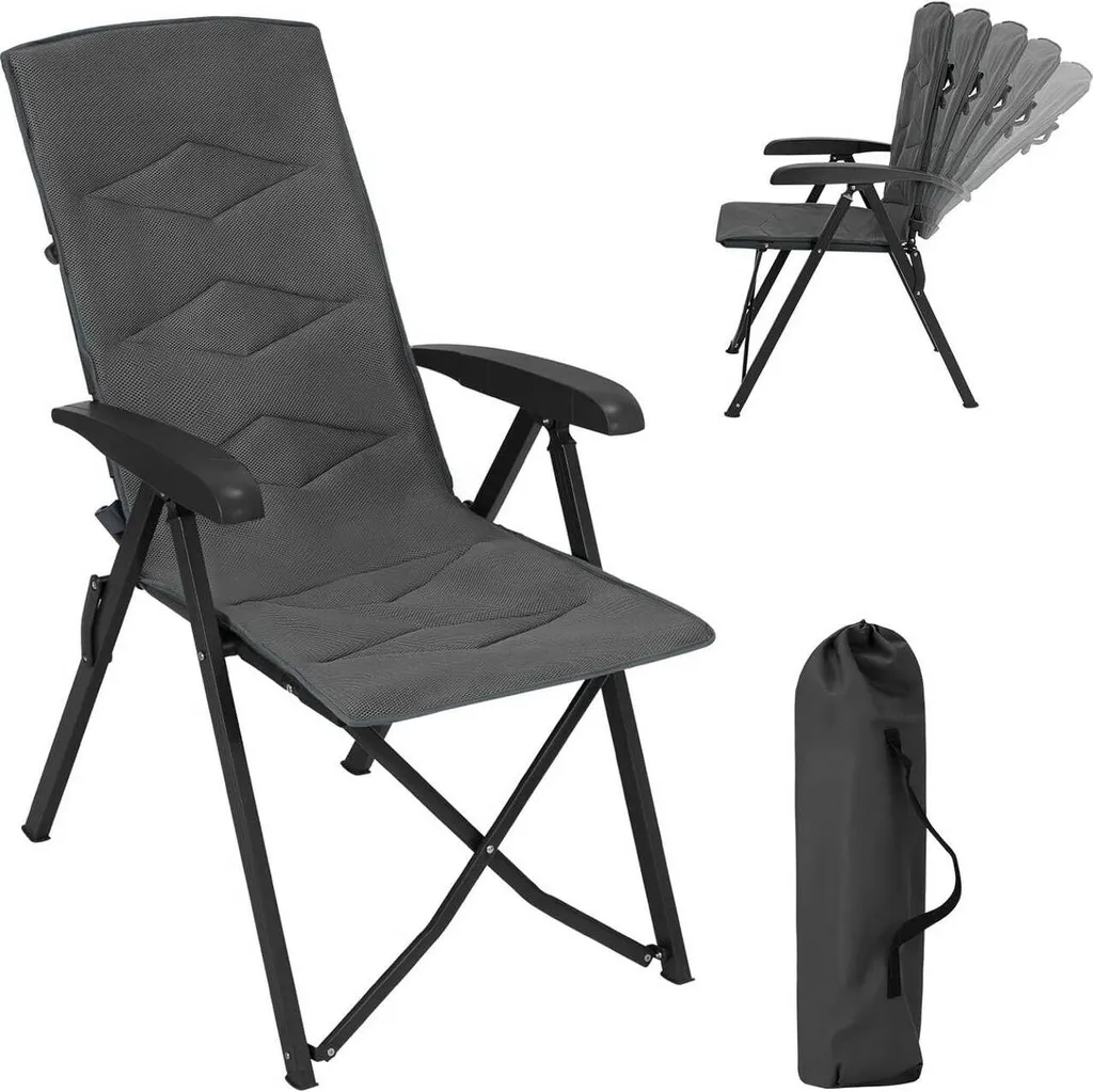 Chaise de jardin Rootz en maille respirante - Dossier réglable noir
