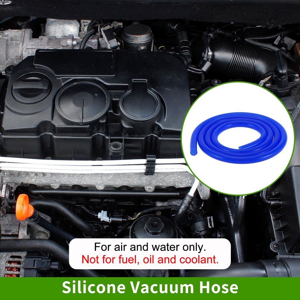 5.5Ft 1/4" 6mm ID 2mm Dicke Silikon-Vakuumschlauch Hochtemperatur-Automobil-Vakuumschlauch 1 Stück 130PSI Maximaldruck