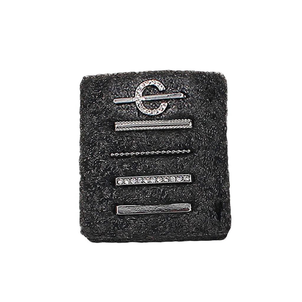 5 Teile/satz Uhr Band Schleife Multi-stil Poliert Charme Legierung Strass Mode Brief Uhr Armband Verschluss Ring Uhr Zubehör-Silber C