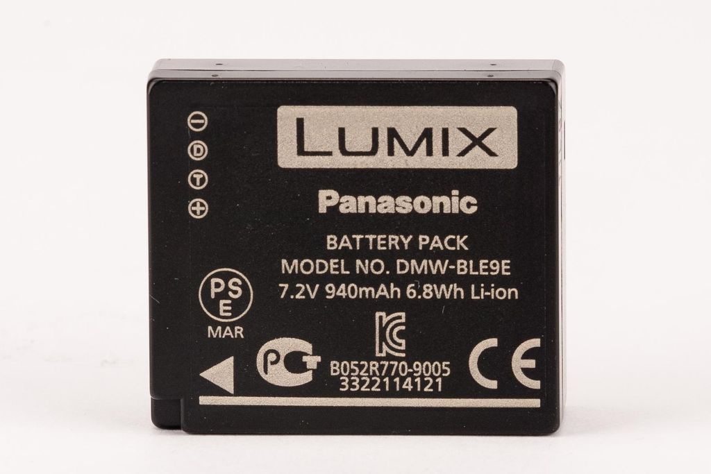 Panasonic DMW-BLE9E, 940 mAh, 7,2 V, Lithium-Ion (Li-Ion) Produktbild 
