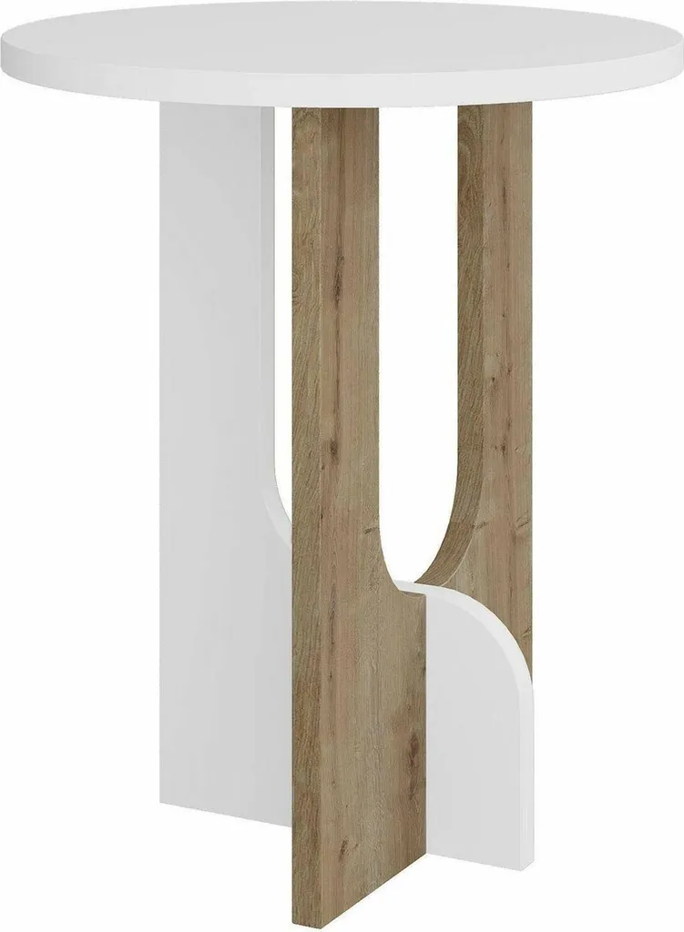 Petite Table d'Appoint Bret Blanche Rectangulaire 40x40 cm Design Chic