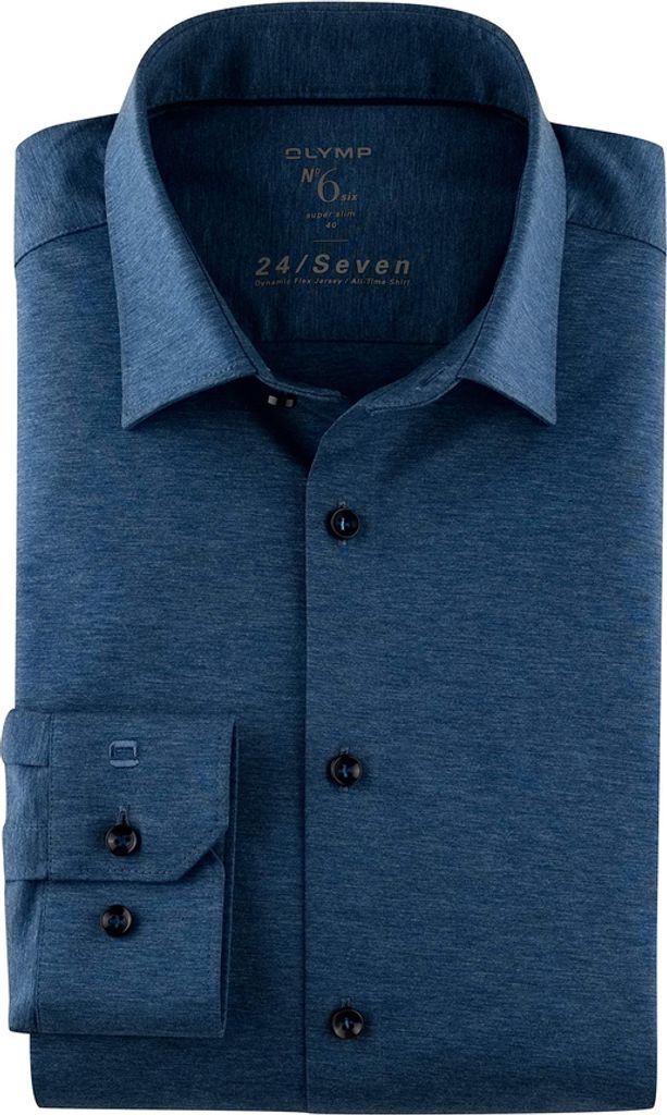 Olymp Hemd dunkelblau meliert Super Slim