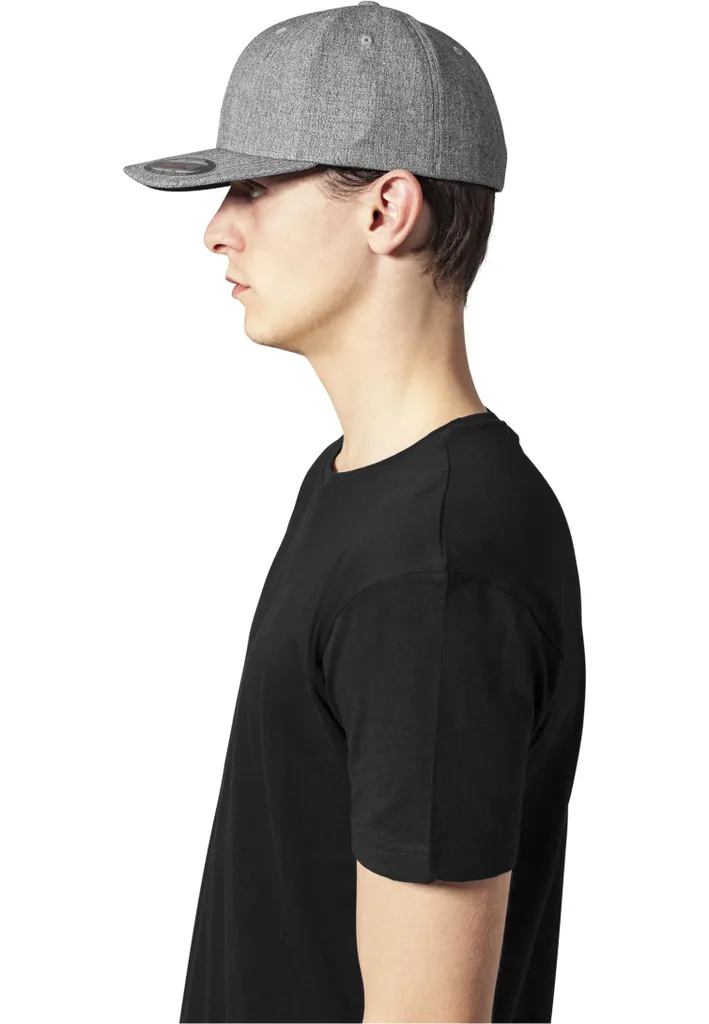 Berretto Flexfit 6277PS Heather Grey S/M | Visiera Nera Professionale - 6