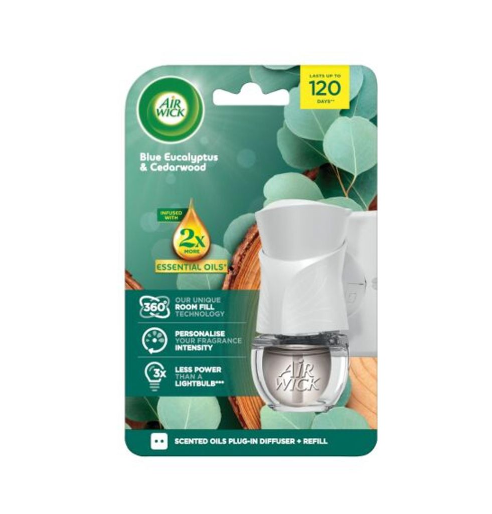 Air Wick Elektrischer Lufterfrischer mit Eukalyptus und Zedernholz Nachfüllpackung 19ml
