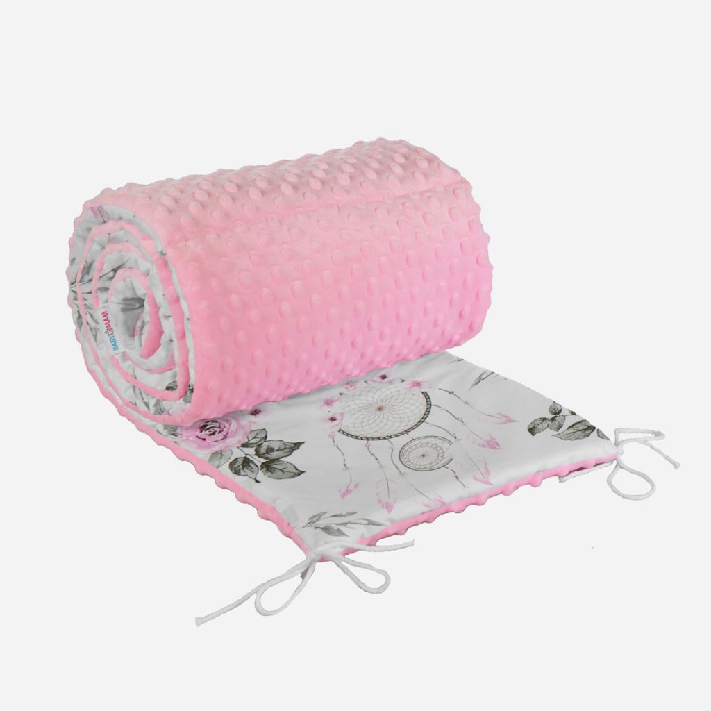 Mantinel do postýlky 180x30 růžovy Obrázek produktu 