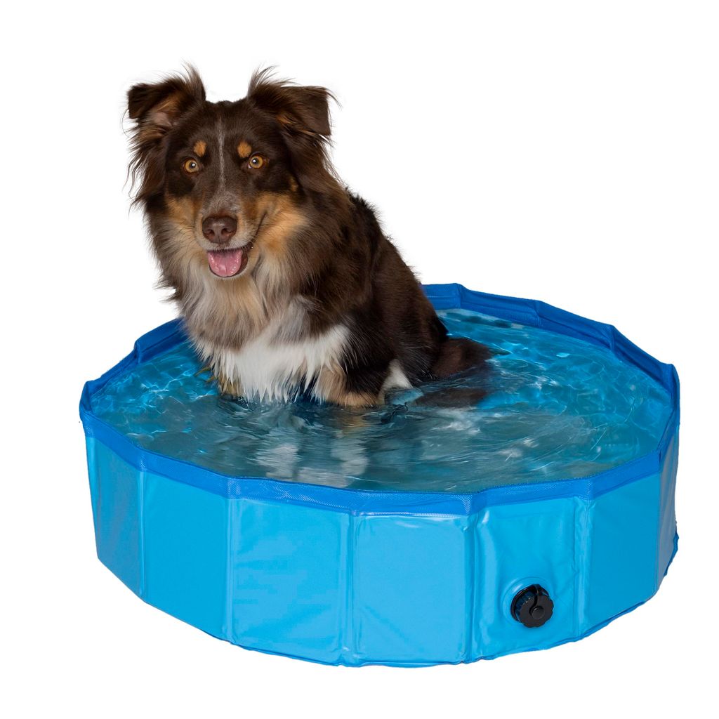 Hundepool Ø 80cm Faltbare Hundebadewanne | PVC Planschbecken für Hunde