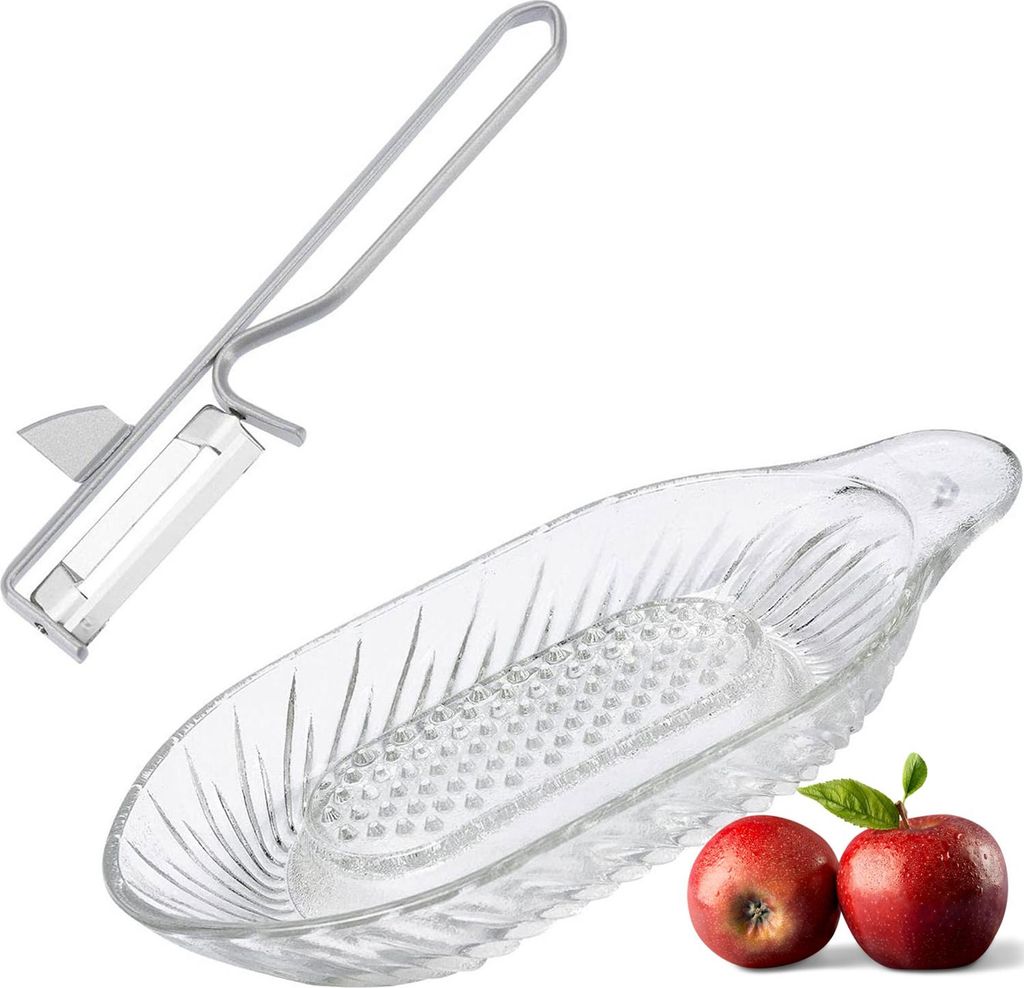 Westmark Apfelreibe, Glas, 140 ml + Sparschäler »Steel«