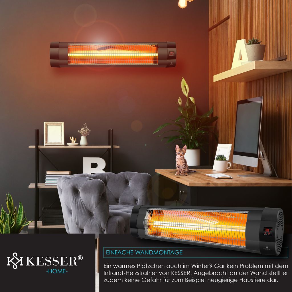 KESSER® Infrarotstrahler 2500 Watt Infrarot Heizstrahler Produktbild 6