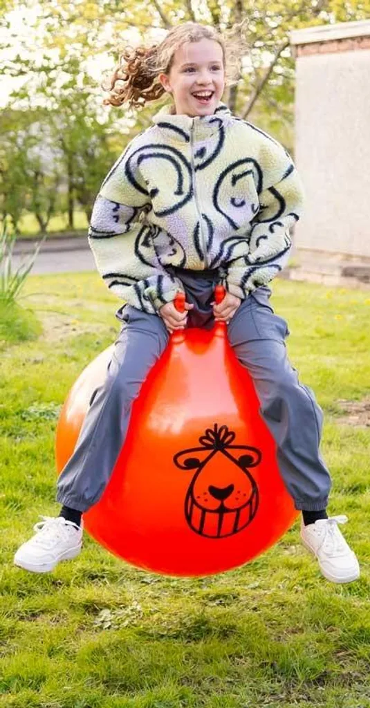 Ballon sauteur géant robuste de 60cm Tobar Space Hopper orange fun