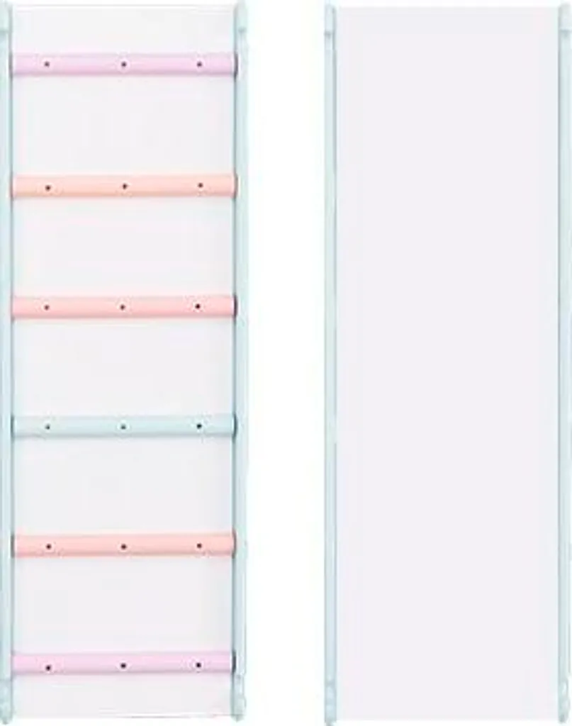 Toboggan Bois Enfant Sécurisé et Design : Finition Blanc-Pastel Zen