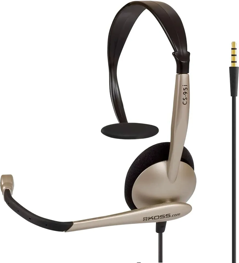 Koss CS95i Cuffie Ufficio Beige con Microfono Noise Cancelling