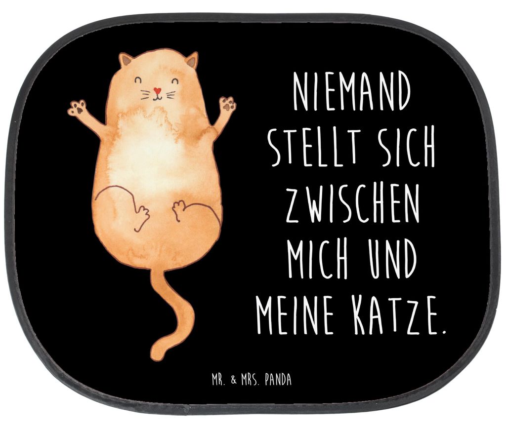 Mr. & Mrs. Panda Sonnenschutz für Auto Katze Umarmen - Schwarz - Geschenk, autofenster uv schutz, Autoscheiben, Katzen, Autoscheibe, Cats, Hitzesc...