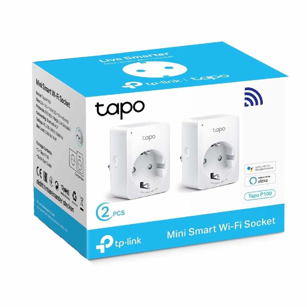 TP-Link Tapo P100, Drinnen, Weiß, Haus, Polycarbonat (PC), Produktbild 
