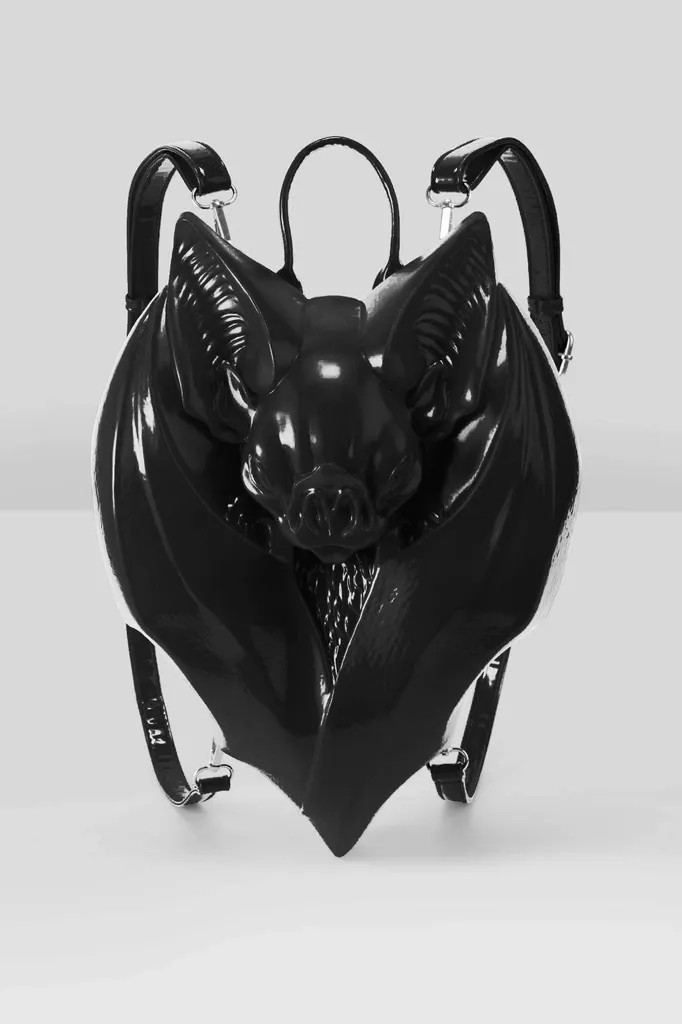 Petit sac à dos gothique KILLSTAR Nightly Bite avec ailes de batte noir - 6