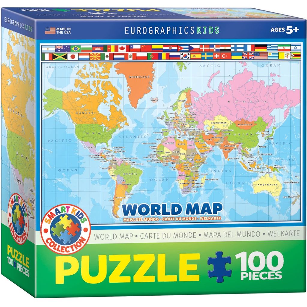 EUROGRAPHICS Puzzle Weltkarte 100 Teile