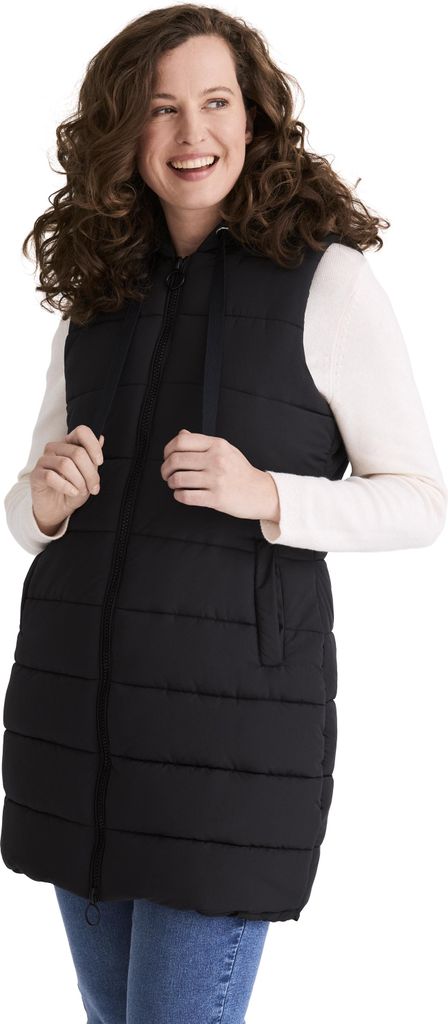 Stooker Women WANDA MIT KAPUZE Damen Steppweste Slim Fit 44/46 black