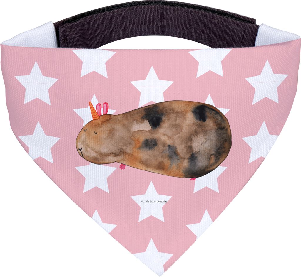 Mr. & Mrs. Panda Halstuch Hund Einhorn Meerschweinchen - Rot Pastell - Geschenk, Tuch, für Hunde, Unicorn, Hunde-Halstuch, Einhörner, Meerhörnch...