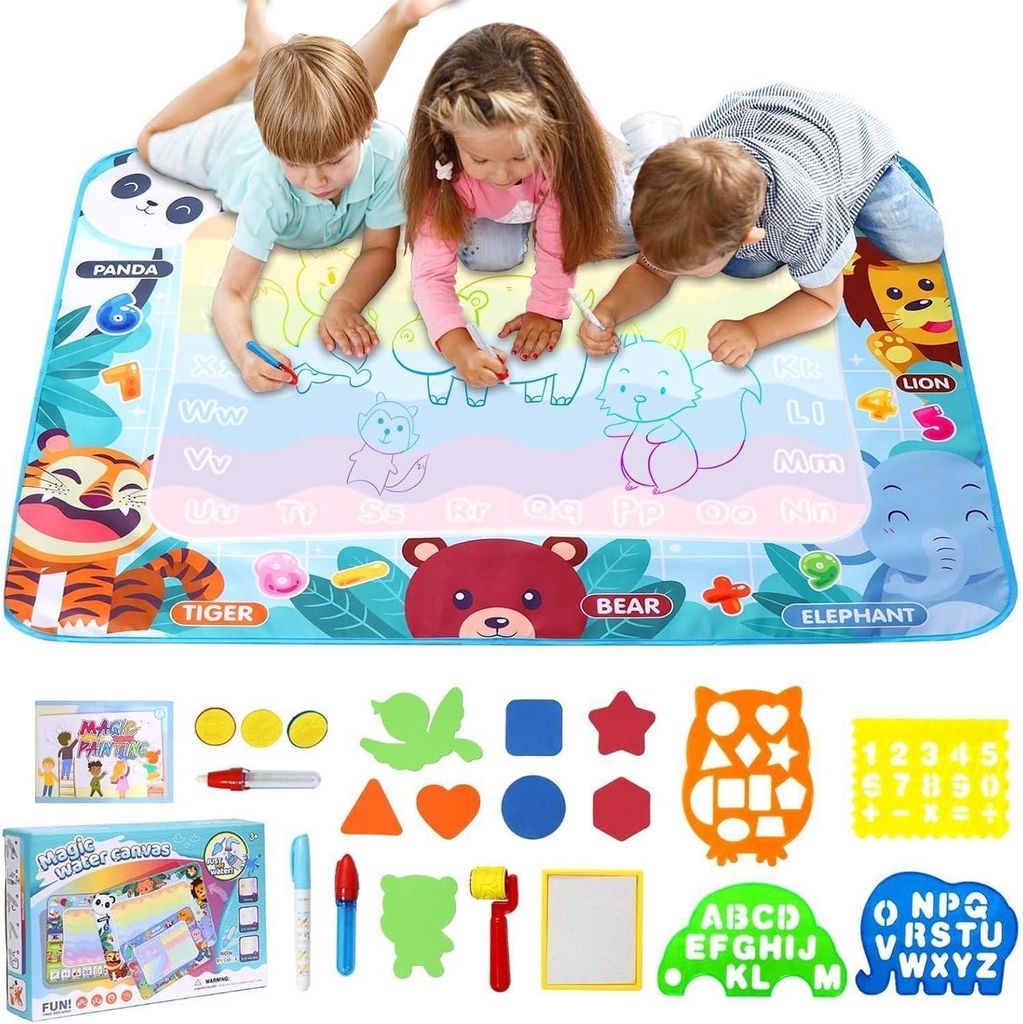 Wasser Doodle Matte XXL 120x90cm Tiere Design Aqua Malmatte Produktbild 
