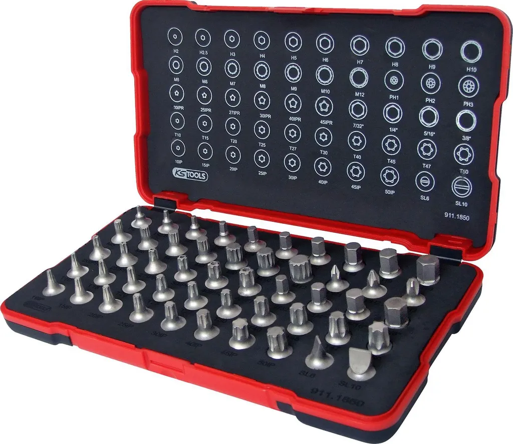 Douilles à embout 1/4" KS Tools pour mécanique - 5 pcs, extra court
