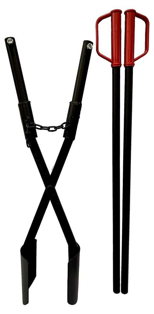 Erdlochausheber Raptor mit Stahlrohrstiel und Sicherheitsgriffen, Handbagger, Lochspaten, Urne Bestattung, massive Schaufelverstärkung