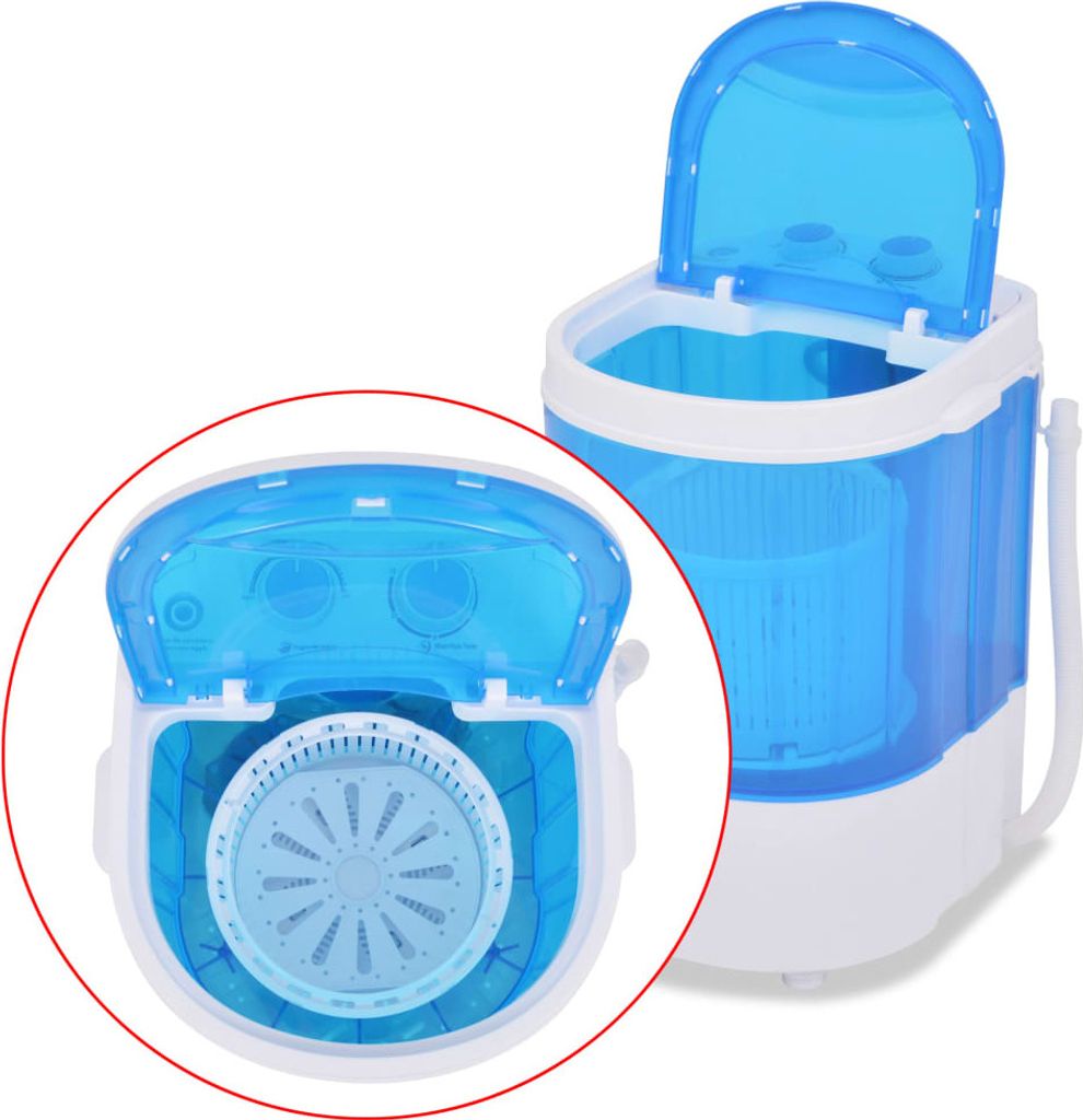 vidaXL Mini pralka z wirówką i 1 komorą 2,6 kg Zdjęcie produktu 4